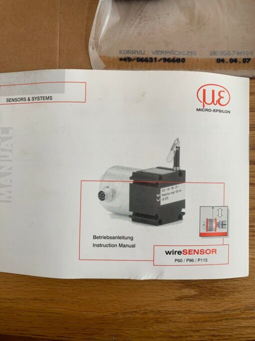 Micro-Epsilon Draw Wire Sensor WDS-300-P60-CR-P - Image 2