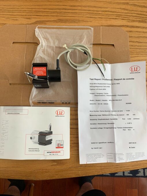 Micro-Epsilon Draw Wire Sensor WDS-300-P60-CR-P