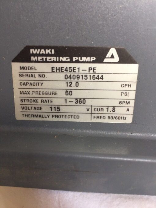 Iwaki Metering Pump EHE45E1-PE - Image 4