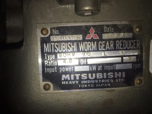 Mitsubishi Worm Gear Reducer SOHW100L-5 - Image 6