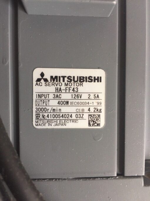 Mitsubishi AC Servo Motor HA-FF43 - Image 3