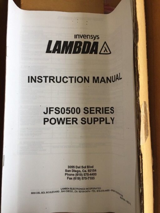 Nemic-Lambda JFS050024 Power Supply - Image 3