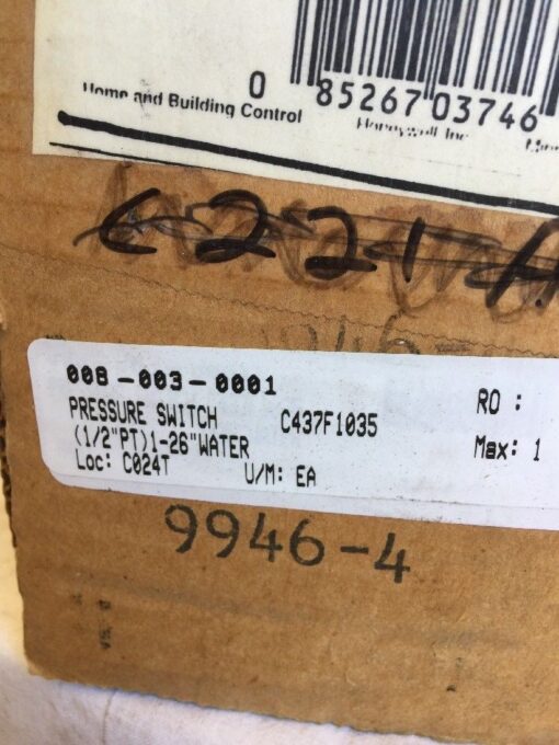Honeywell C437H 1001 Gas/Air Pressure Switch - Image 2