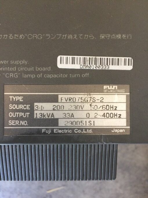 Fuji Electric FVR G7S FVR075G7S-2 Repaired Part - Image 2