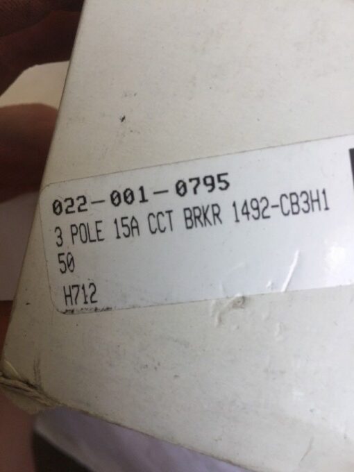 Allen-Bradley 1492-CB3 H150 Circuit Breaker Series C w/3 Pole 15A 10HP - Image 3