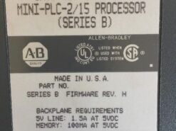 Alternative view of Allen-Bradley Mini PLC-2/15 processor Series B Firmware Rev. H