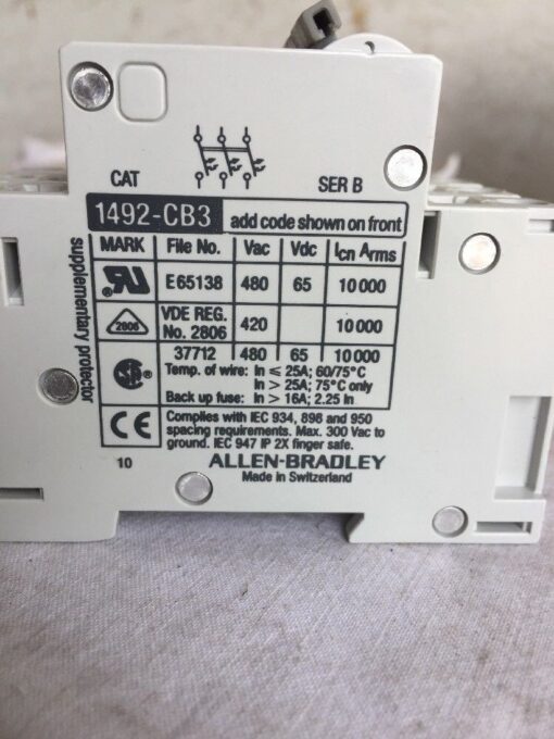 Allen-Bradley Circuit Breaker 1492-CB3G200 - Image 3