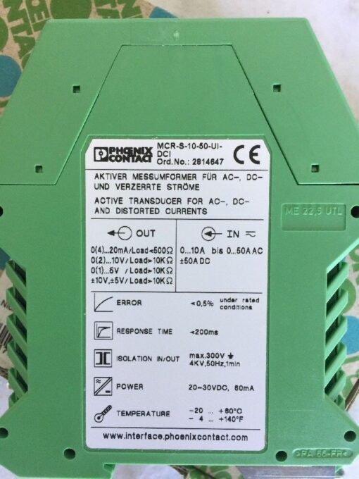 Phoenix Contact Transducer MCR-S-10-50-UI - Image 2