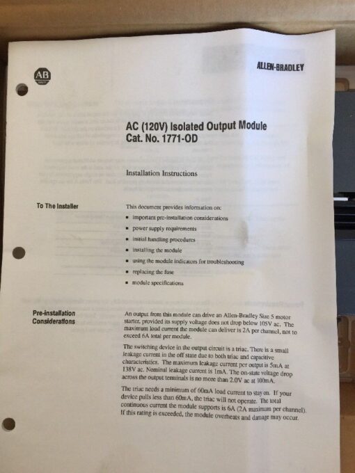 Allen-Bradley 1771OD Ser C Module - Image 3