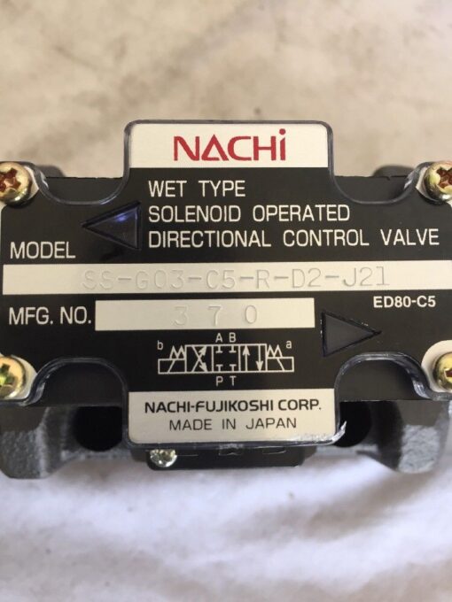 Nachi SS-G03-C5-R-D2-J21 Directional Control Valve