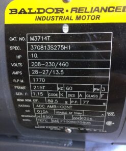 Baldor Reliance M3714T Industrial Motor 37G813S275H1