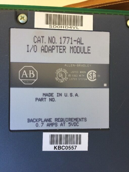Allen-Bradley 1771-AL I/O Adapter Module