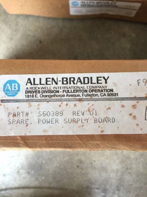 Allen-Bradley S50389 Rev 01