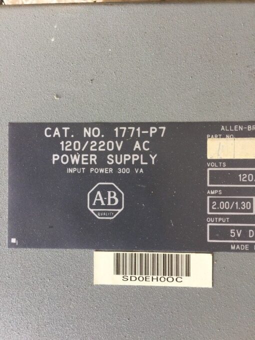 Allen-Bradley 1771-P7D Power Supply