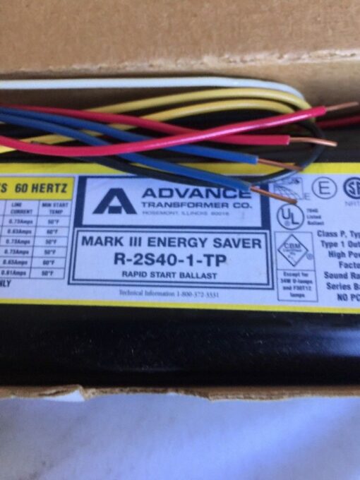 Advance R-2S40-1-TP Rapid Start Ballast Mark III Energy