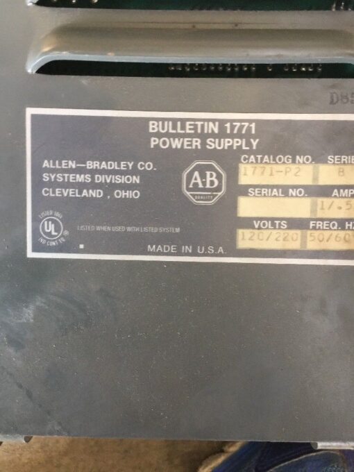 Allen-Bradley 1771-P2 power supply Series B