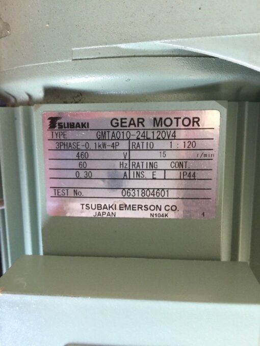 Tsubaki Gear Motor GMTA010-24L120V4