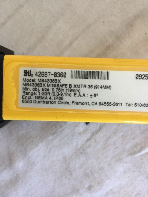 Omron STI MiniSafe Light Curtain MS4336BX