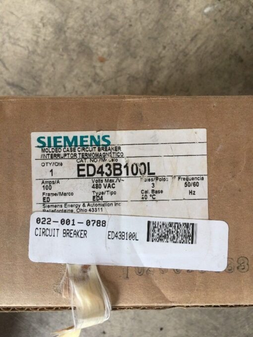 Siemens Circuit Breaker ED43B100L