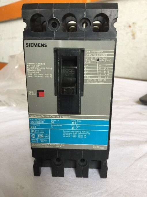 Siemens Circuit Breaker ED43B050