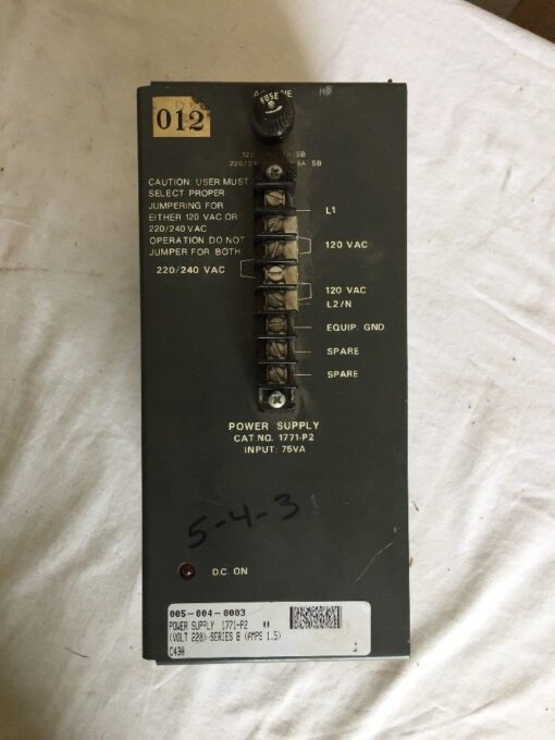 Allen-Bradley 1771-P2 power supply Series B - Image 3