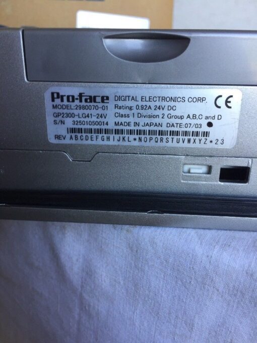 Pro-Face Touch Screen 2980070-01 GP2300-LG41-24V - Image 2