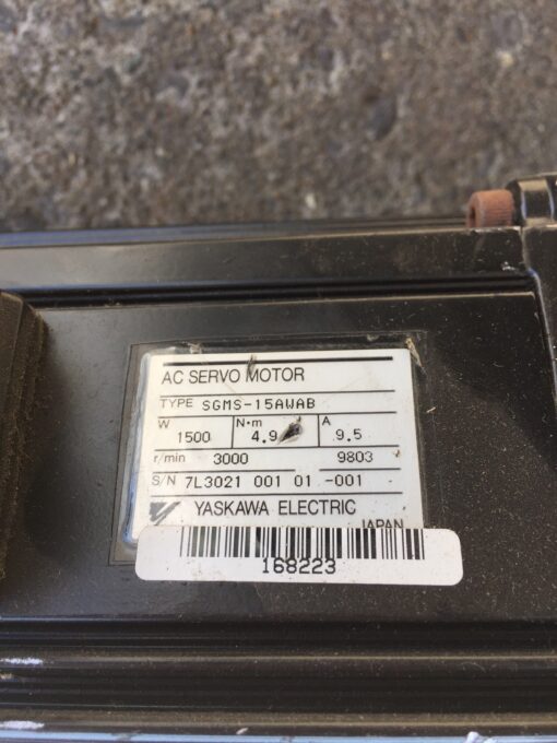 Yaskawa AC Servo Motor SGMS-15AWAB - Image 3