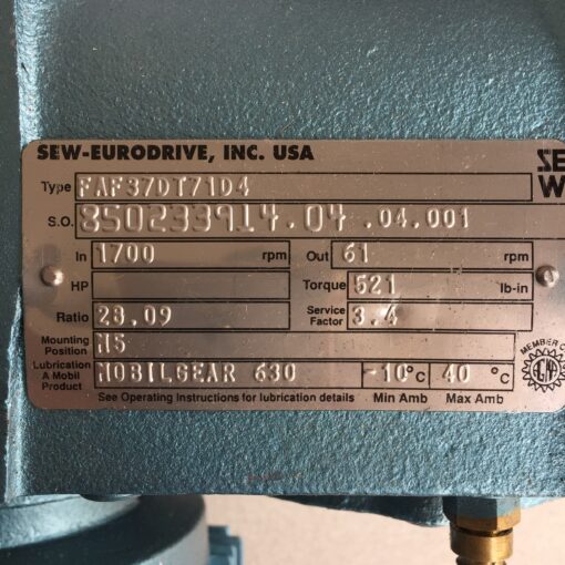 SEW-EURODRIVE FAF37DT71D4 - Image 2