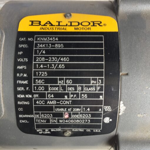 Baldor 460 Volts KNM3454 - Image 4