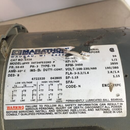 MARATHON ELECTRIC 56T34F5329D P - Image 4