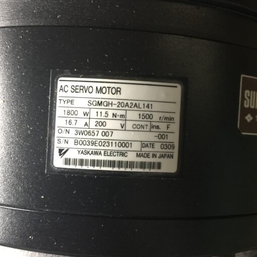 Yaskawa AC Servo Motor SGMGH-20A2AL141 - Image 2
