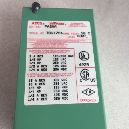 ASCO TriPoint Pressure And Temperature Switch PA20A - Image 2