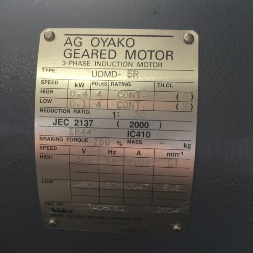 AG Oyako Gear Motor 3 Phase UDMD-5R - Image 7