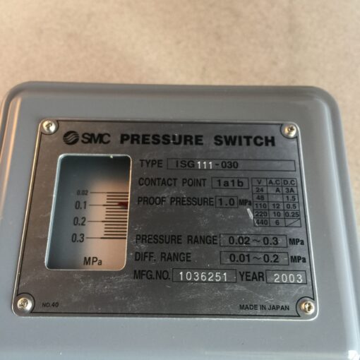 SMC Pressure Switch ISG111-030 - Image 2