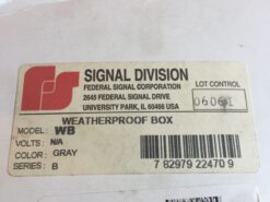 Alternative view of Signal Division Weatherproof Box. 022-008-0009