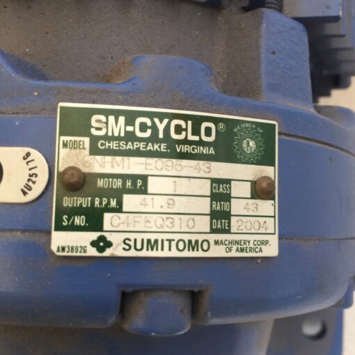 Sumitomo SM-Cyclo 3 Phase Motor CNHM1-E095-43