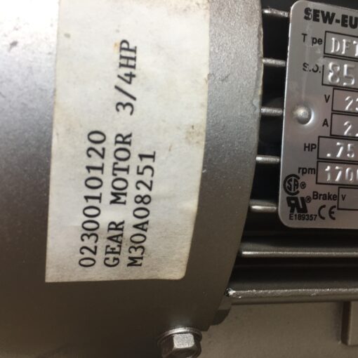 SEW-EURODRIVE Motor M30A08251 Type DFT80K4 - Image 6