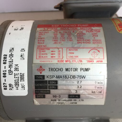Trocho Motor Pump KSP-MA18J-DB-75W - Image 5