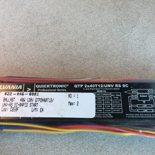 Sylvania Magnetic Ballast QTP2X40T12 - Image 4