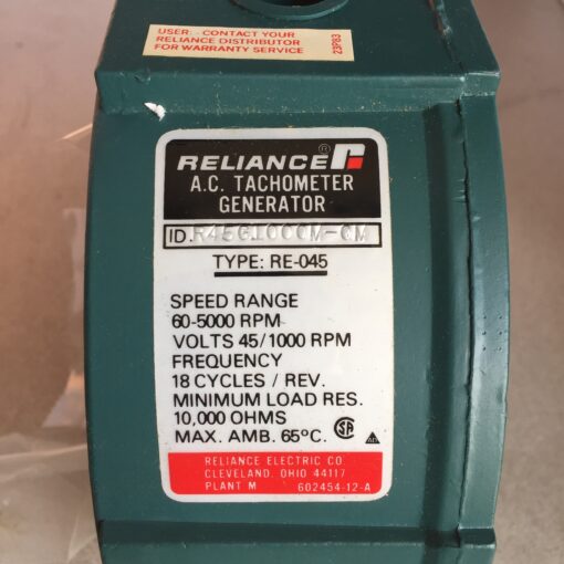 Reliance Ac Tachometer Generator RE-045 - Image 2