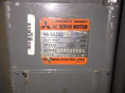 Alternative view of Mitsubishi AC Servo Motor HA-SA202 REPAIRED