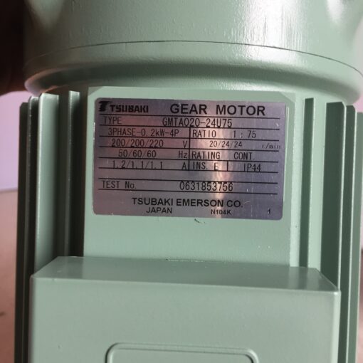Tsubaki Gear Motor GMTA020-24U75 - Image 4