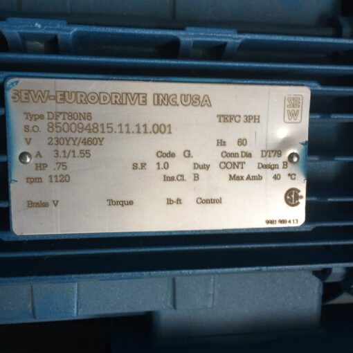 SEW-EURODRIVE Motor DFT80N6 - Image 3