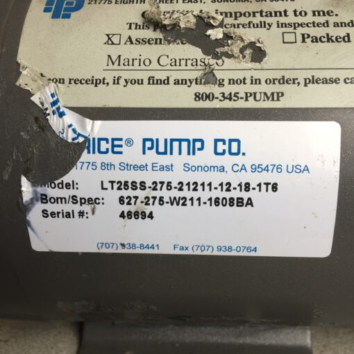 Price Pump LT25SS-275-21211-12-18-1T6 - Image 5