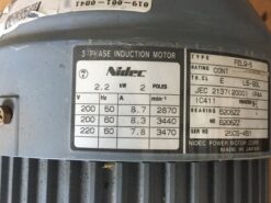 Alternative view of NIDEC 3 Phase Induction Motor FELQ-5