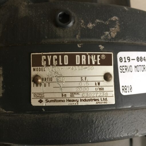 Mitsubishi AC Servo Motor HC-SF52BG1H with Cyclo Drive - Image 6