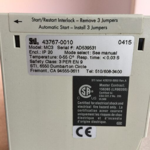 Omron STI MC3 Mat Controller 43767-0010 - Image 4