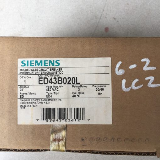 Siemens Circuit Breaker ED43B020L