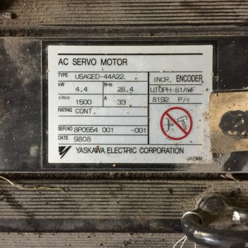 Yaskawa Electric AC Servomotor USAGED-44A22
