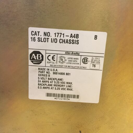 Allen-Bradley Chassis 16 Slot Chassis 1771-A4B - Image 3